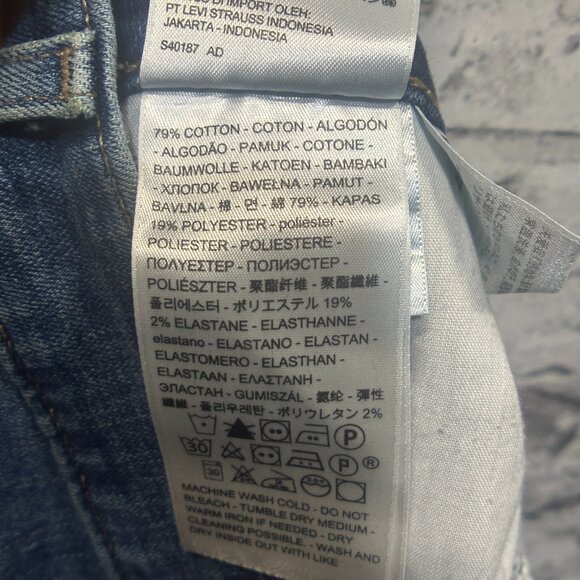 EUC Levi's Women 711 Skinny Jeans Lapis Hawaii Blue Size 26 - Picture 12 of 16